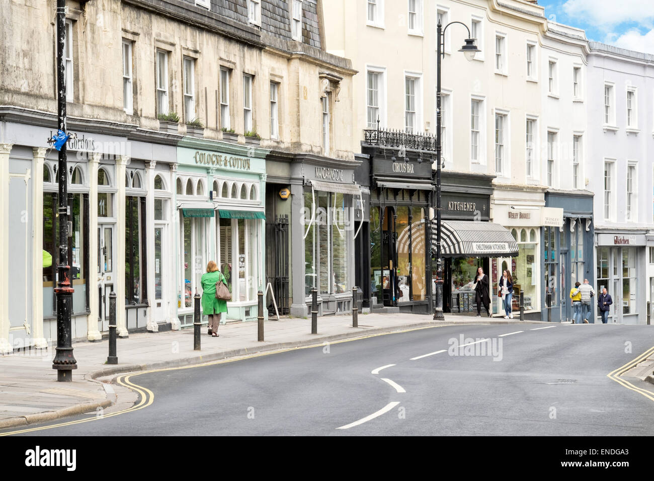 Shops & street at Montpellier Walk, Montpellier, Cheltenham Stock Photo