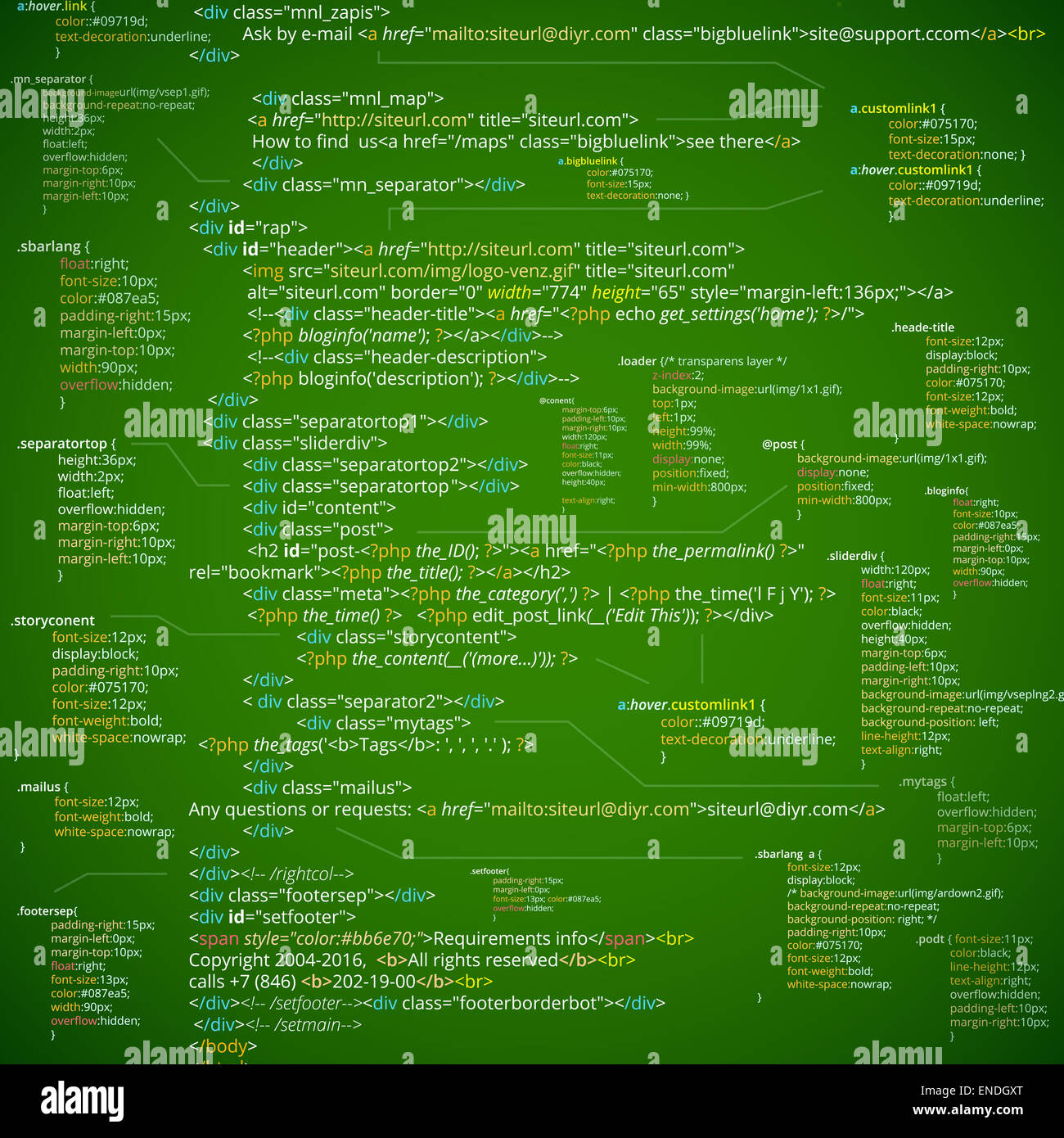 Programming source code green text hi-res stock photography and images ...