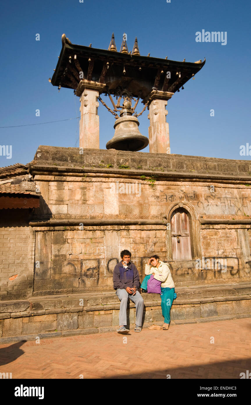 NEPAL, Kathmandu, Patan, Durbar Square, Taleju Bell (1736) Stock Photo