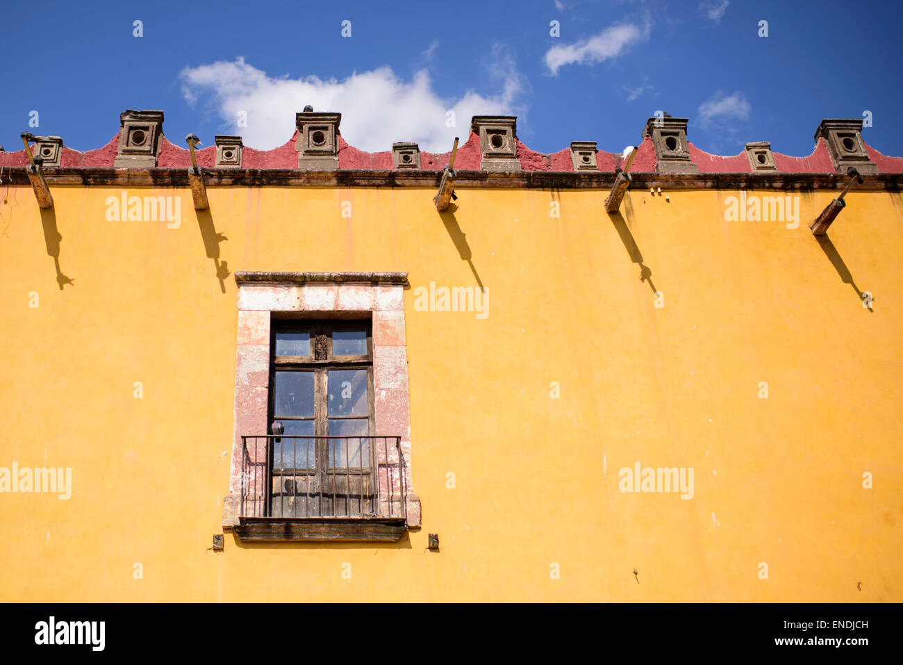 Iron balcony in San Miguel de Allende Mexico Stock Photo