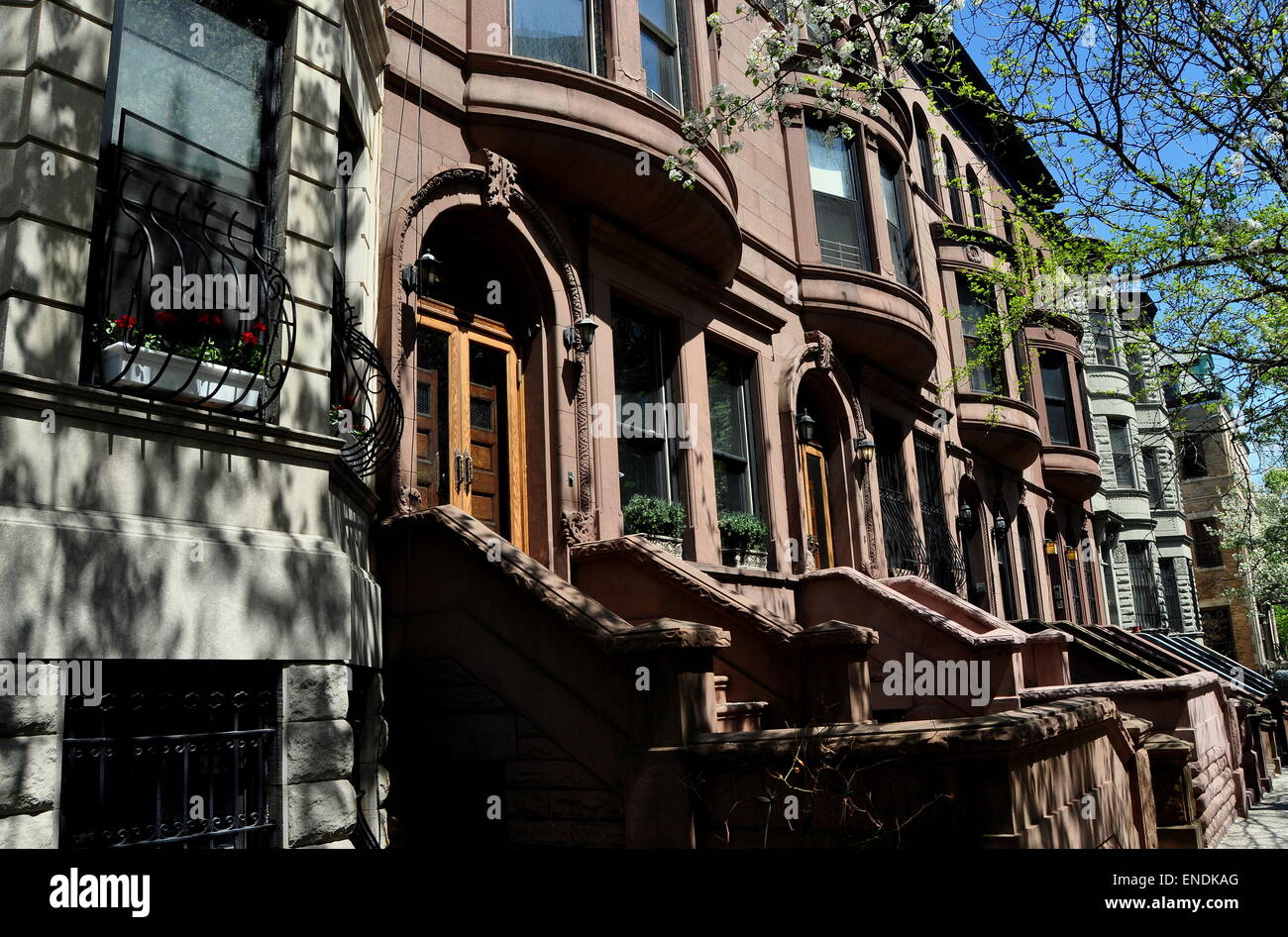 Brownstones hires stock photography and images