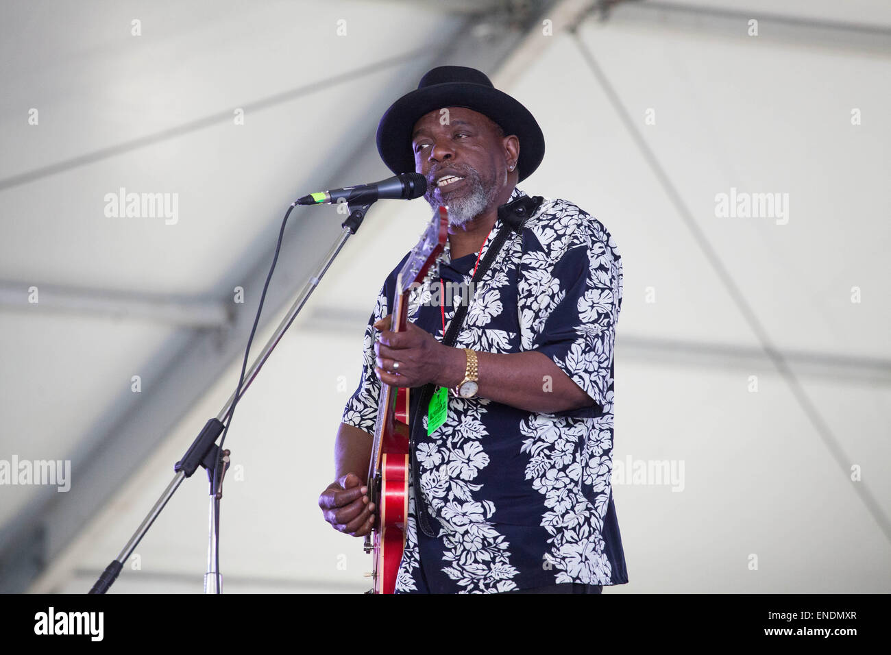 May 2, 2015 - Memphis, Tennessee, USA - Blues legend LURRIE BELL steals the show Saturday evening at the Beale Street Music Festival in Memphis, Tennessee. (Credit Image: © Raffe Lazarian/ZUMA Wire/ZUMAPRESS.com) Stock Photo