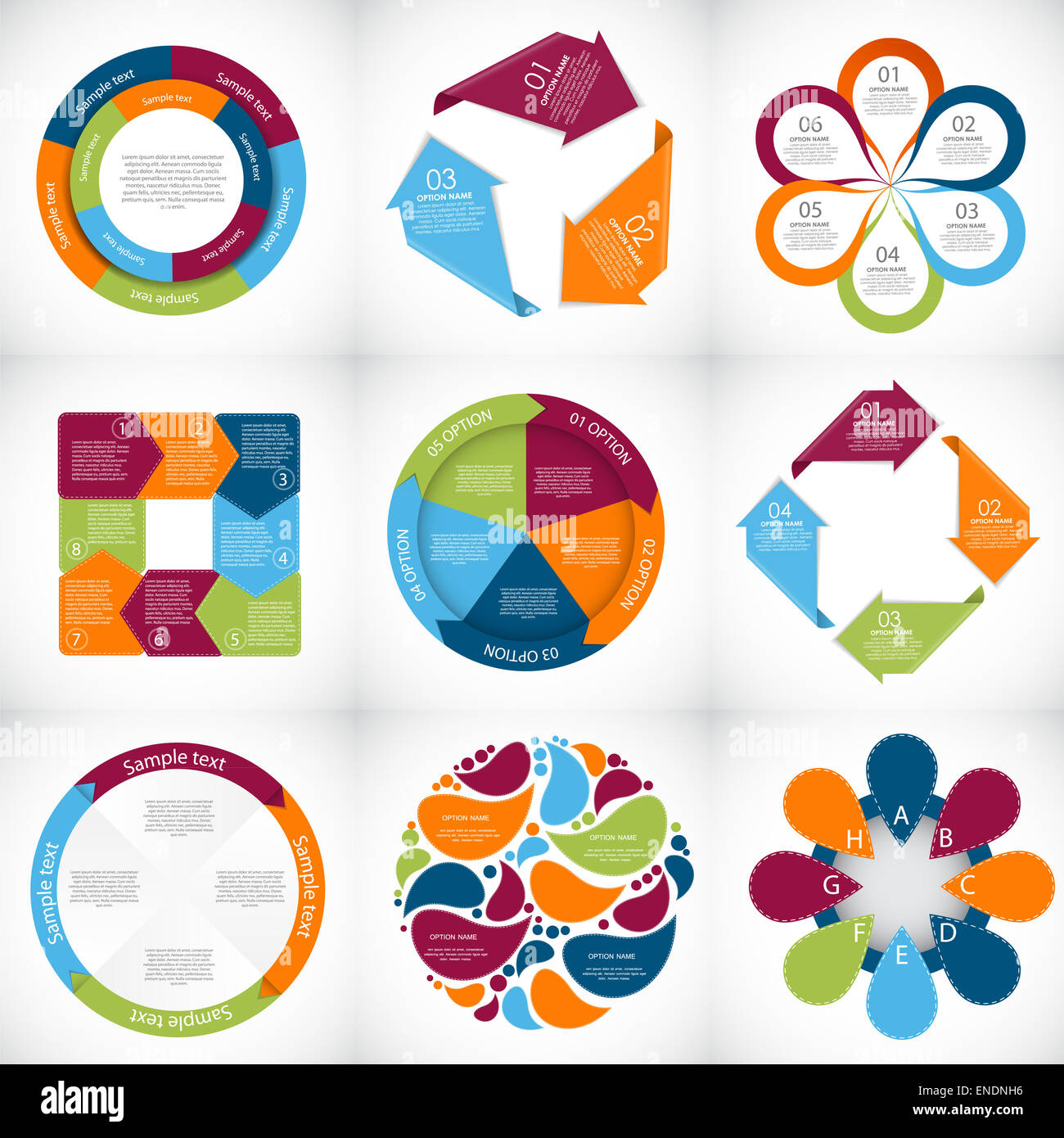 Collection of Infographic Templates for Business Vector Illustration