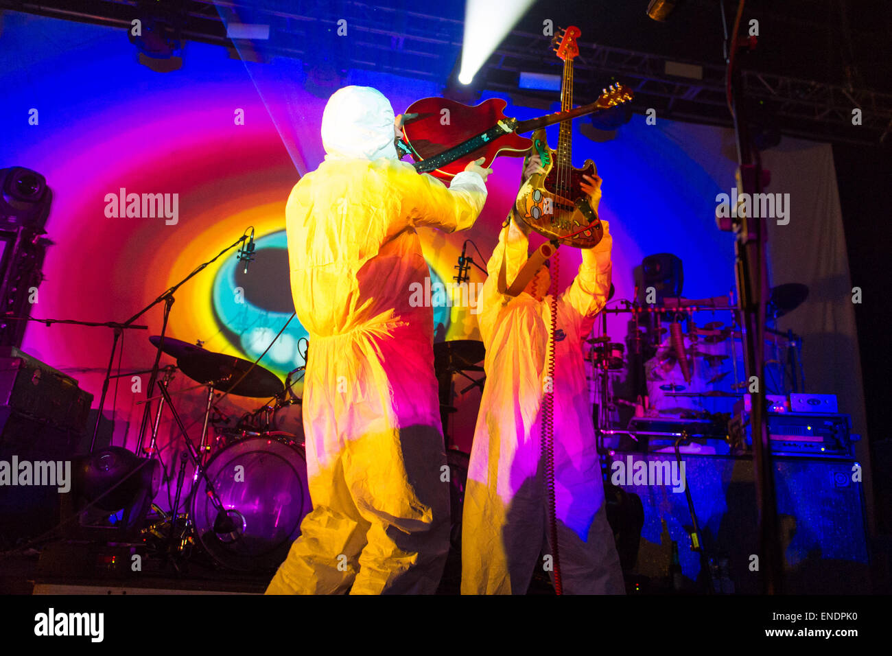 Super Furry Animals performing in Cardiff in March 2015. Stock Photo