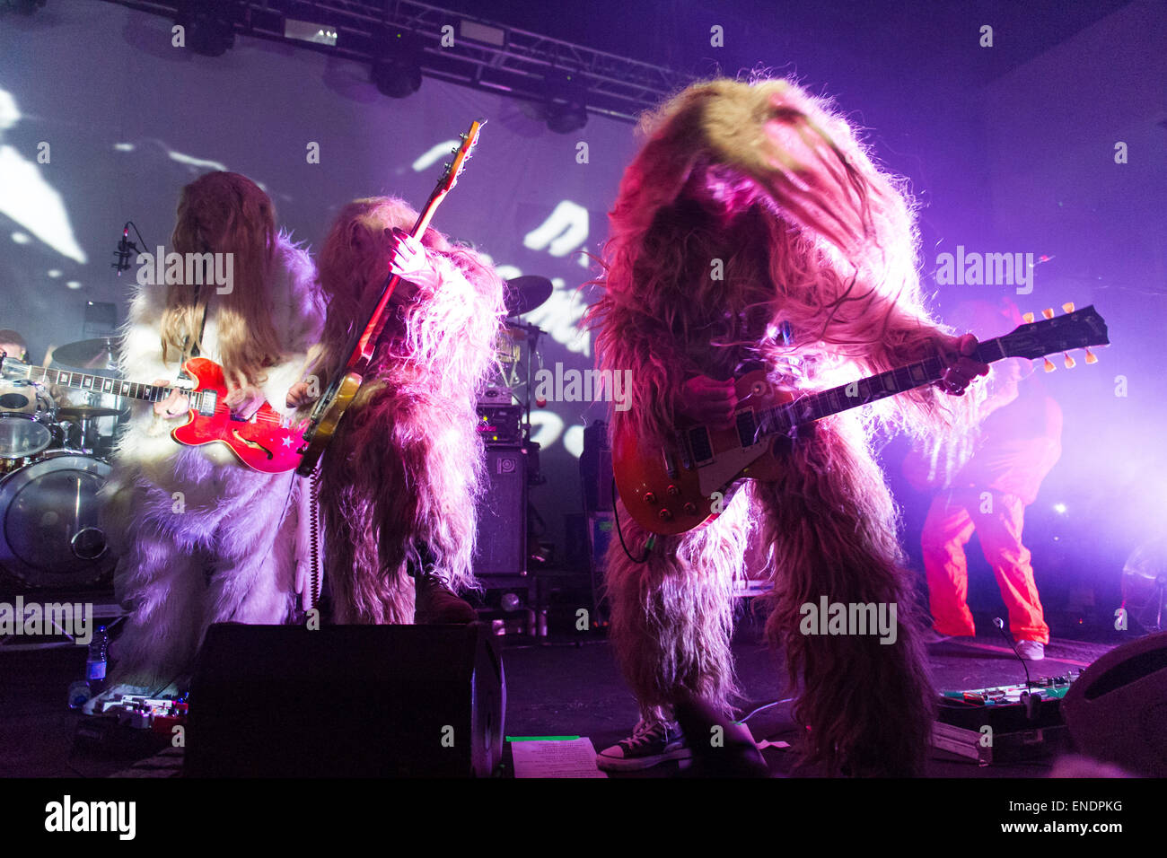 Super Furry Animals performing in Cardiff in March 2015. Stock Photo