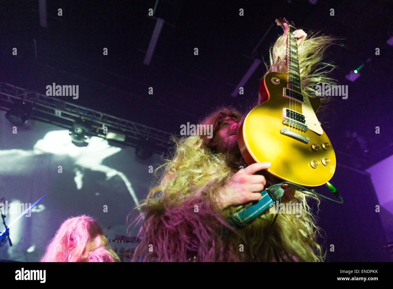 Huw Bunford - Super Furry Animals performing in Cardiff in March 2015. Stock Photo