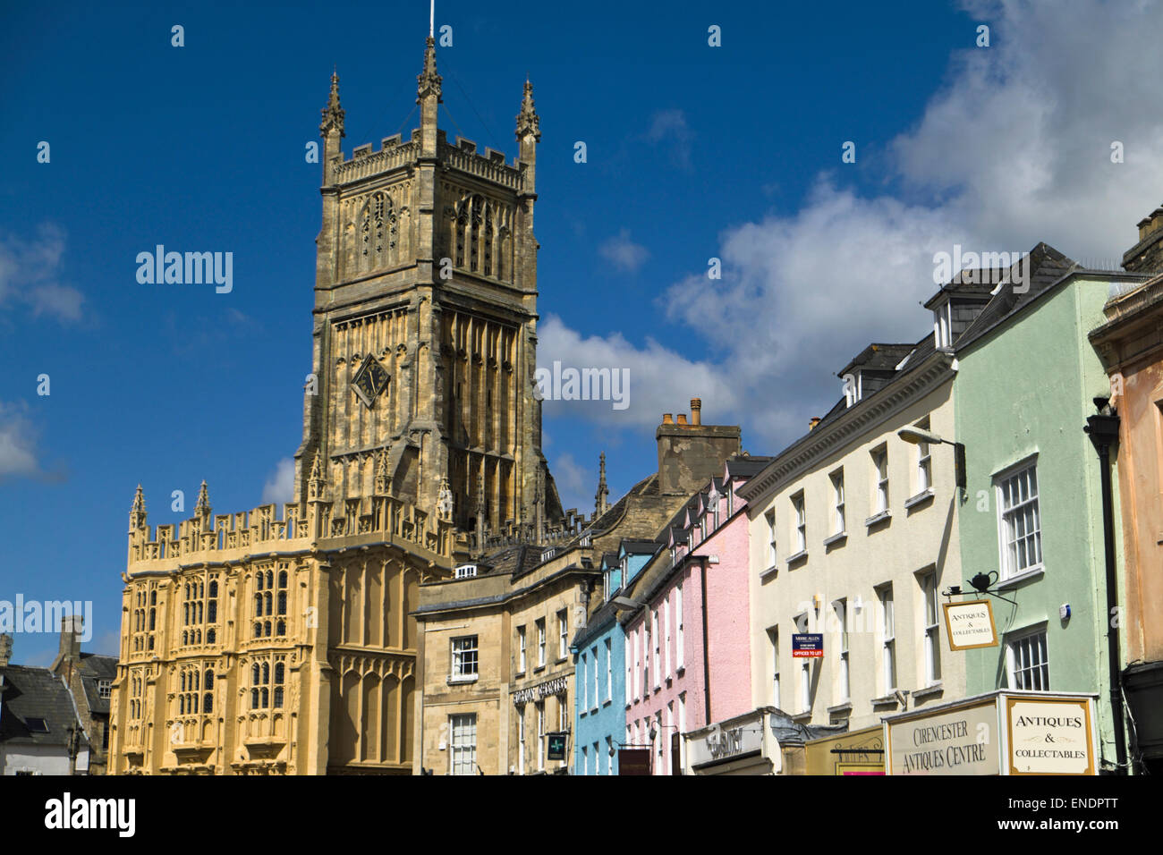 Cirencester A Cotswold market town in Gloucestershire England UK St John's church Stock Photo
