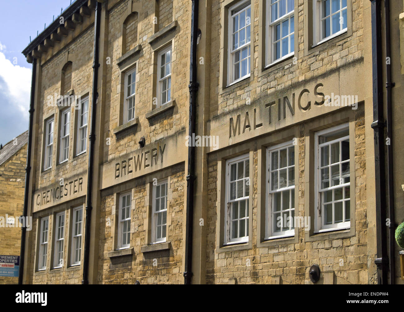 Cirencester A Cotswold market town in Gloucestershire England UK Gloucester Brewery Maltings Stock Photo