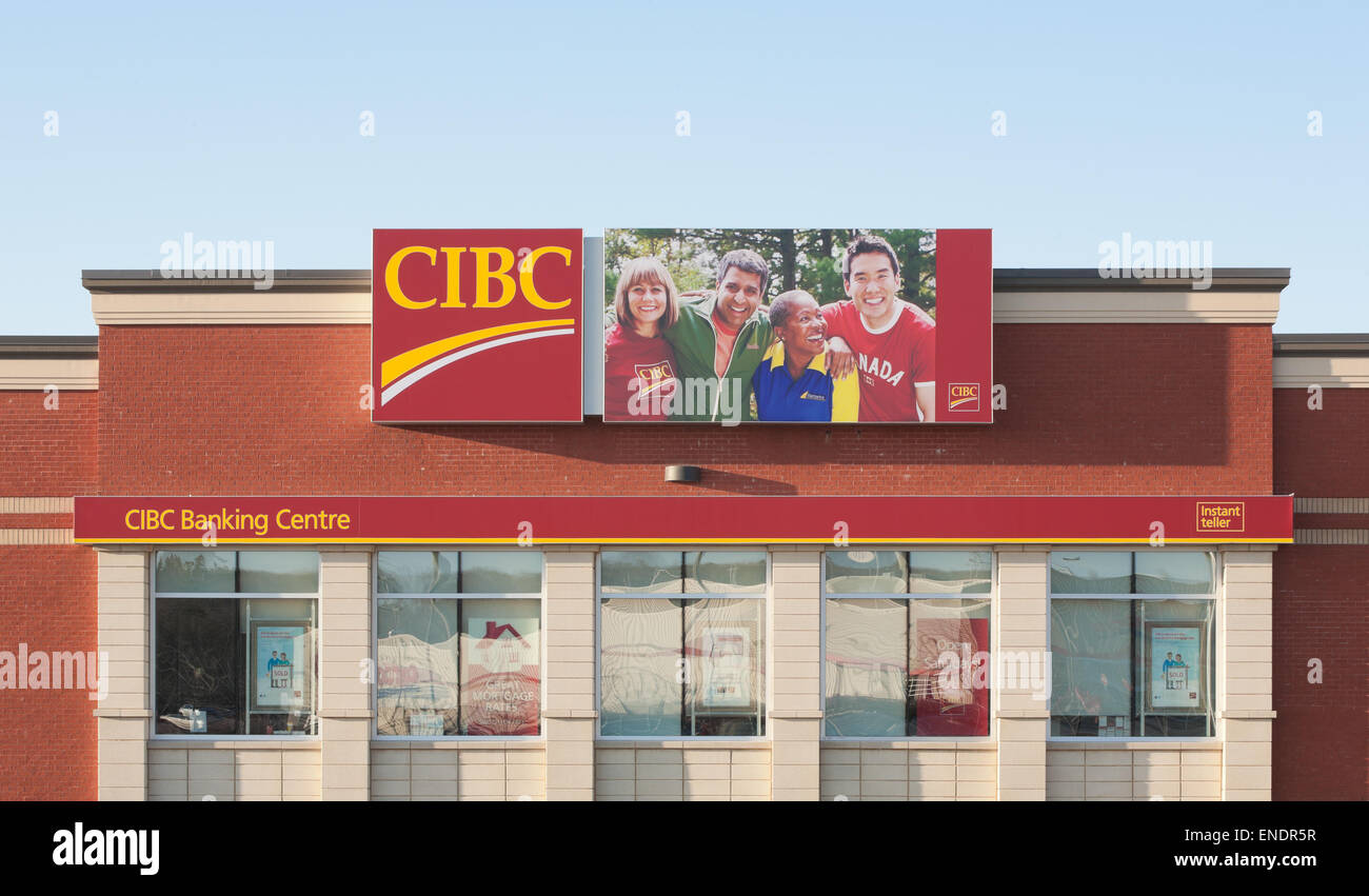 DARTMOUTH, CANADA - APRIL 03, 2015: The Canadian Imperial Bank of Commerce or CIBC. Stock Photo