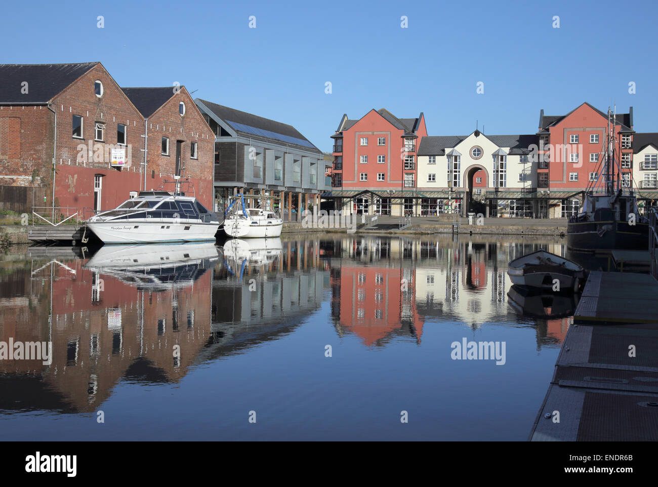 exeter canal and basin Stock Photo