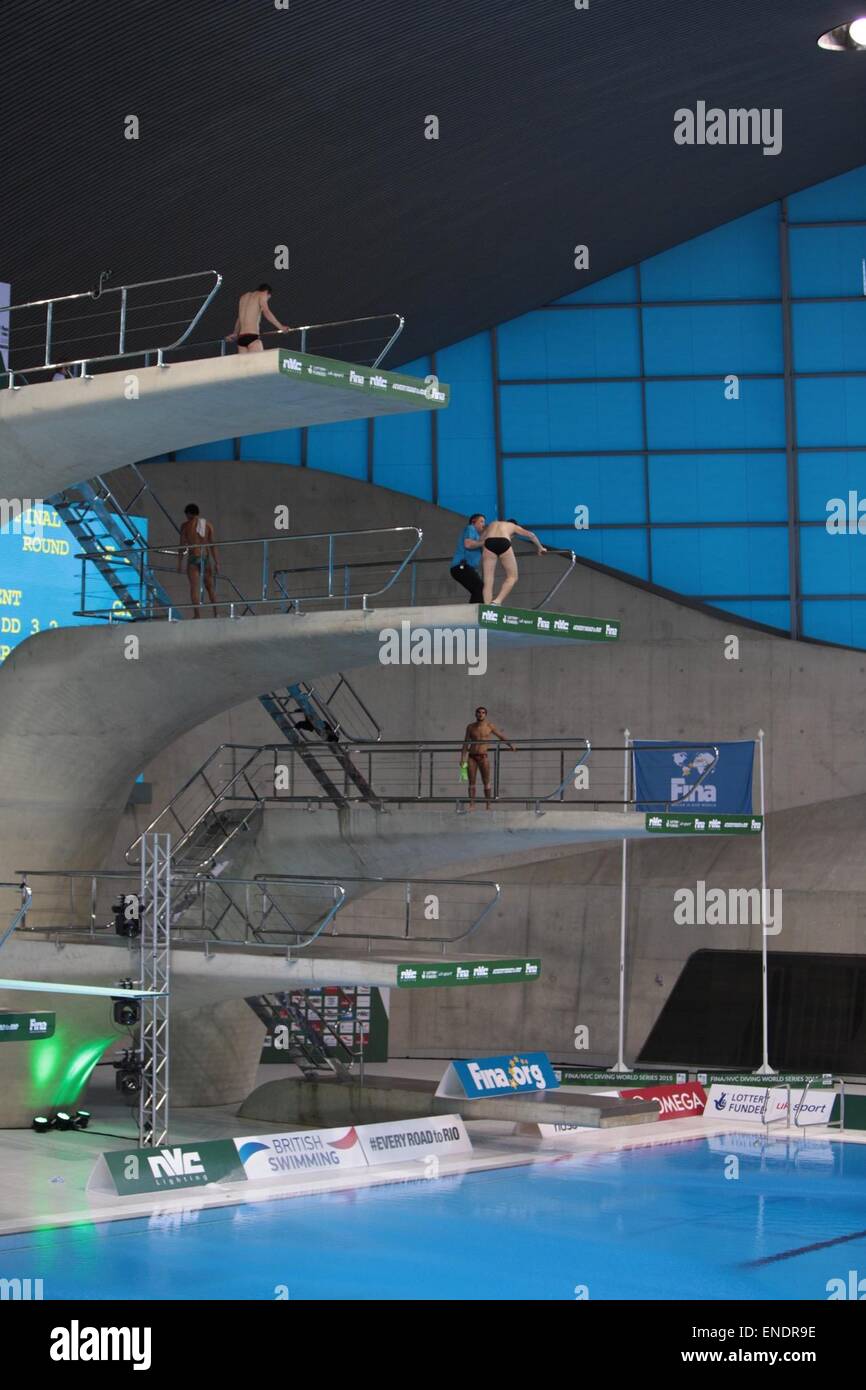 London, UK. 3rd May, 2015. A man rushed onto the Platform and dived ...