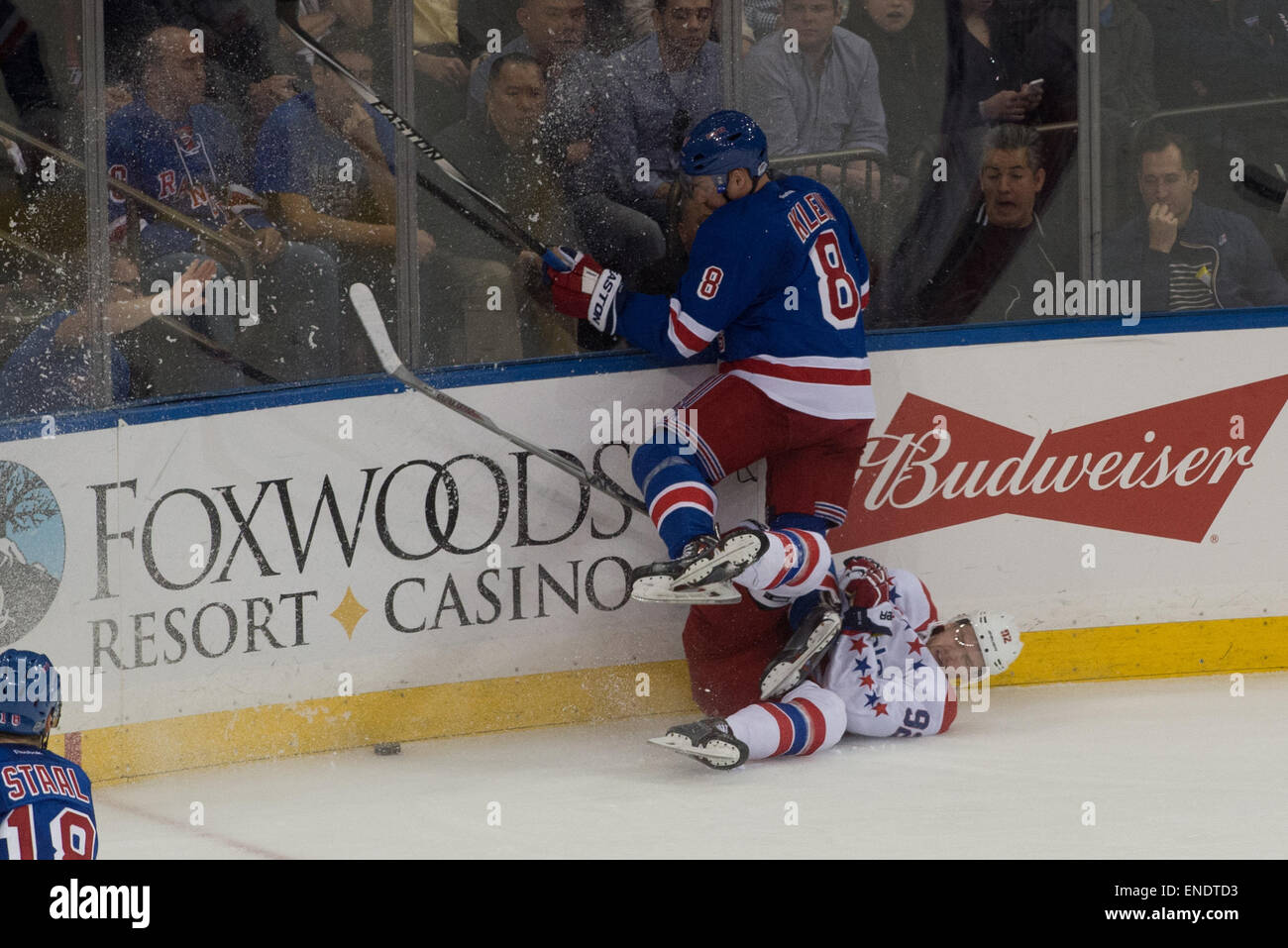 Manhattan, New York, USA. 2nd May, 2015. Rangers KEVIN KLEIN and ...