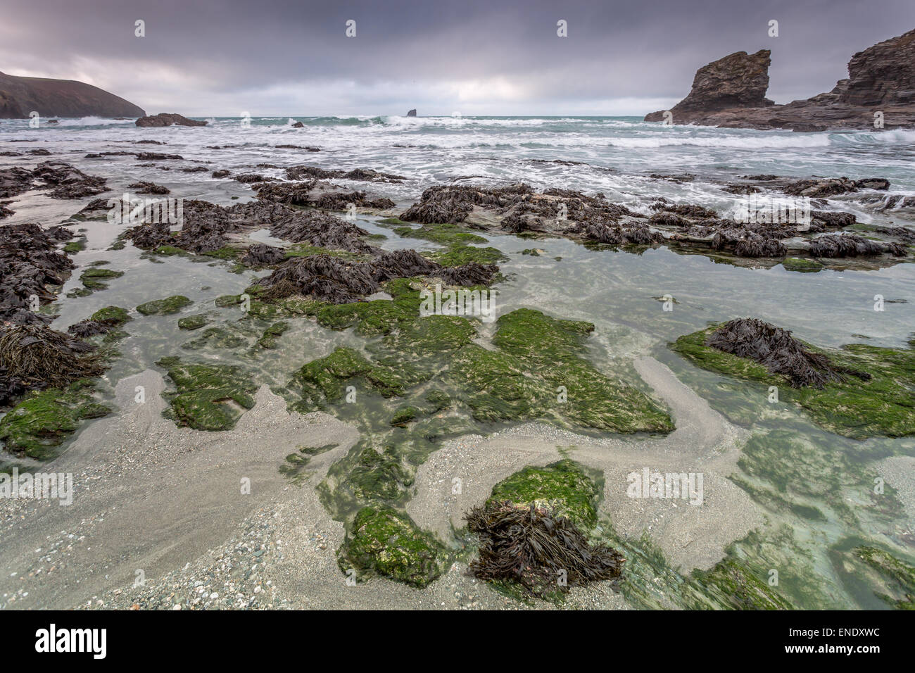 Trevellas porth near st agnes in cornwall england uk Stock Photo