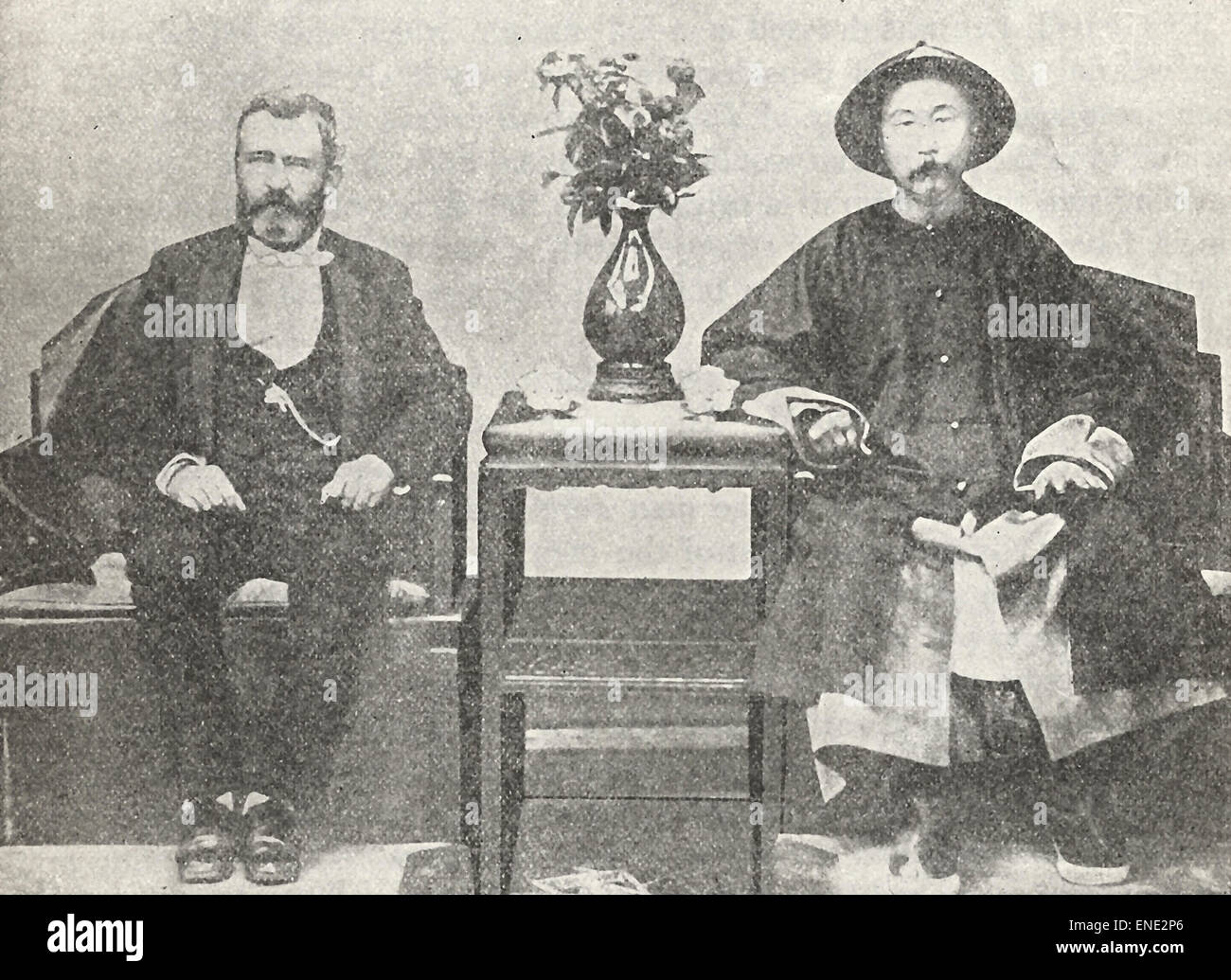 General Grant and Li Hung Chang, Viceroy of China, 1879 Stock Photo