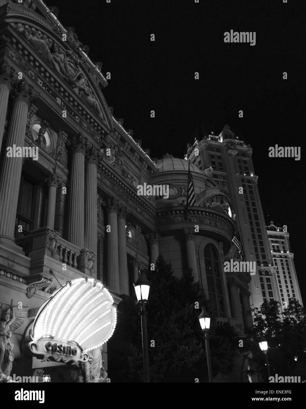One of the casino entrances at the Paris Las Vegas Hotel and Casino Stock Photo