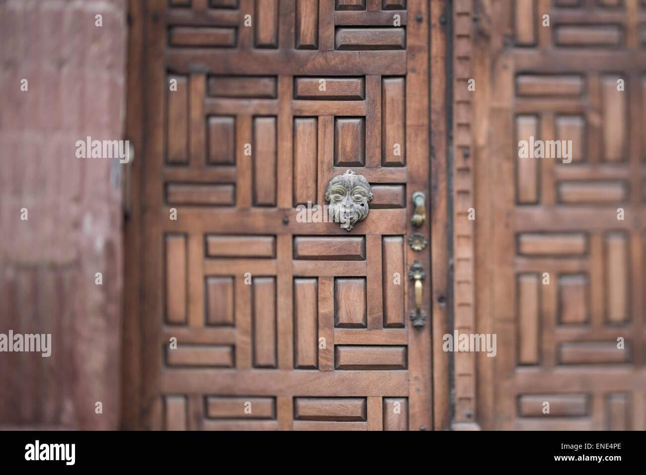 Door on street in San Miguel de Allende Mexico Stock Photo