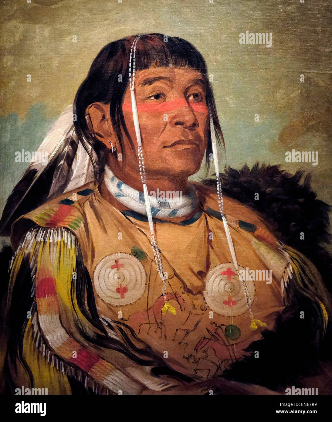 Sha-có-pay, The Six, Chief of the Plains Ojibwa, 1832  George Catlin Stock Photo