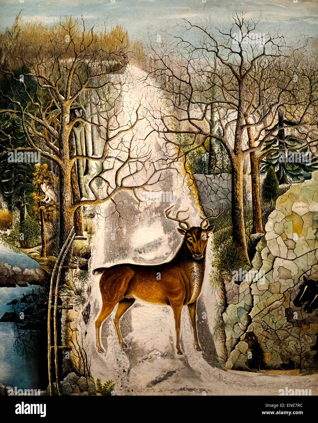 Stag at House Rock  late 19th Century Stock Photo