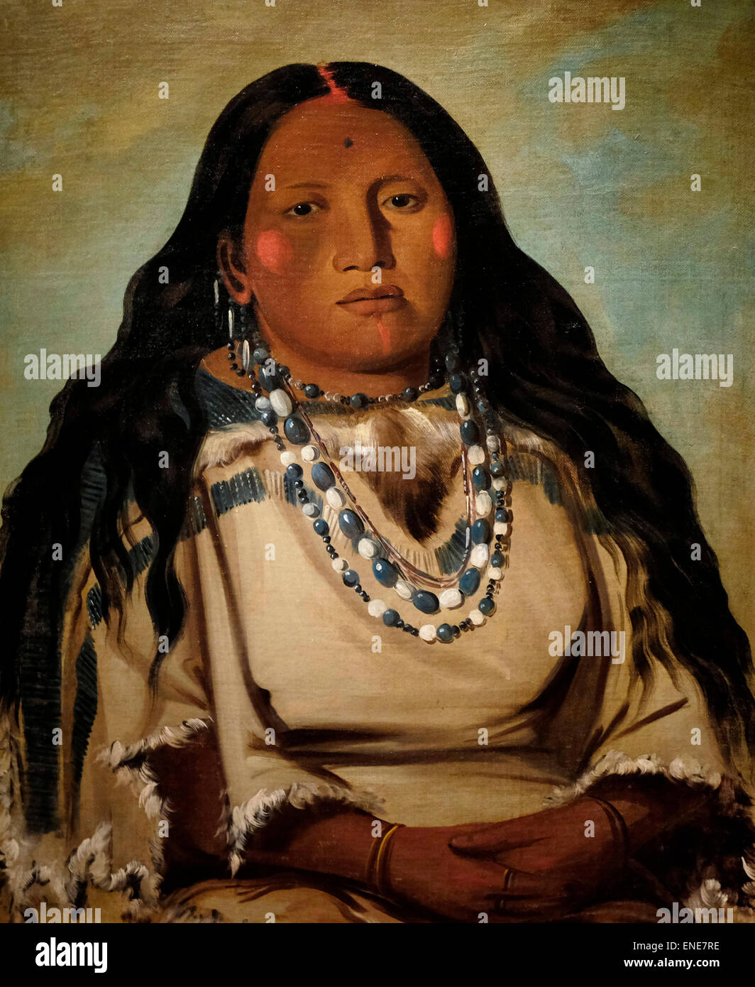 Kah-beck-a, The Twin, Wife of Bloody Hand   1832 George Catlin Stock Photo