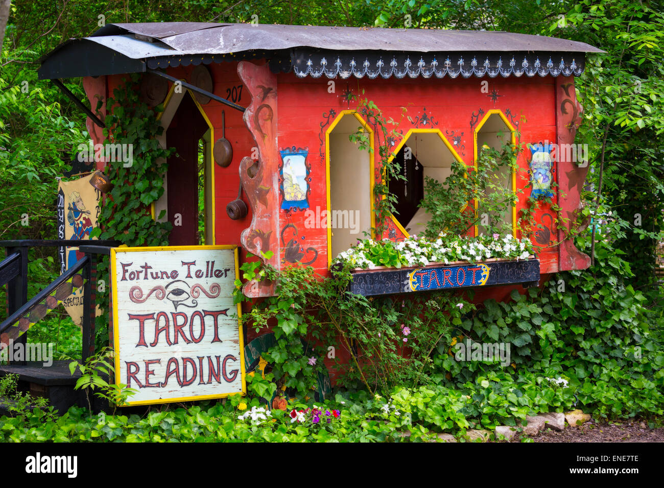 Psychic at Scarborough Fair Renaissance Festival in Waxahachie, Texas Stock Photo