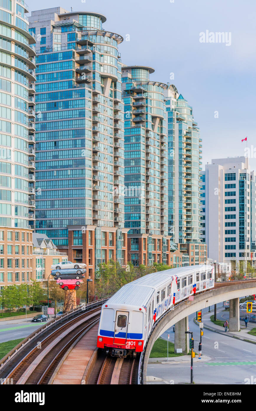 Skytrain Rapid Transit Vancouver British Columbia Canada Stock Photo