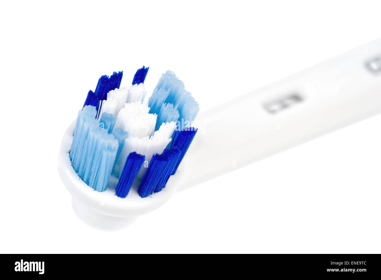 Electric toothbrush in the bathroom, on a white background isolated ...