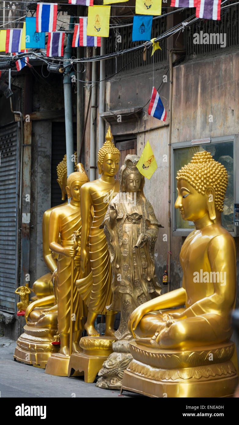 Buddha statues for sale in the street, Bangkok, Thailand, Asia Stock Photo