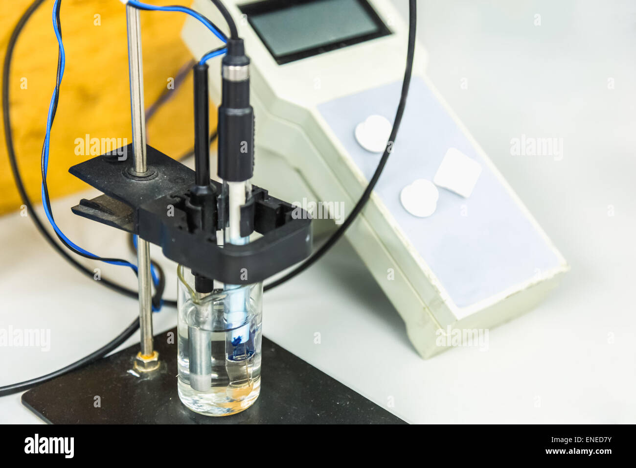 Research laboratory measuring equipment electronic device Stock Photo