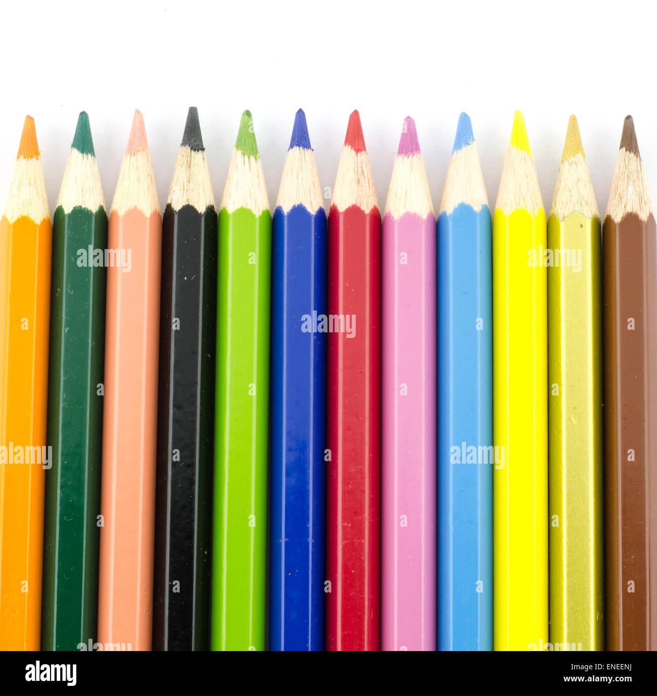 color pencil isolated on white background Stock Photo - Alamy