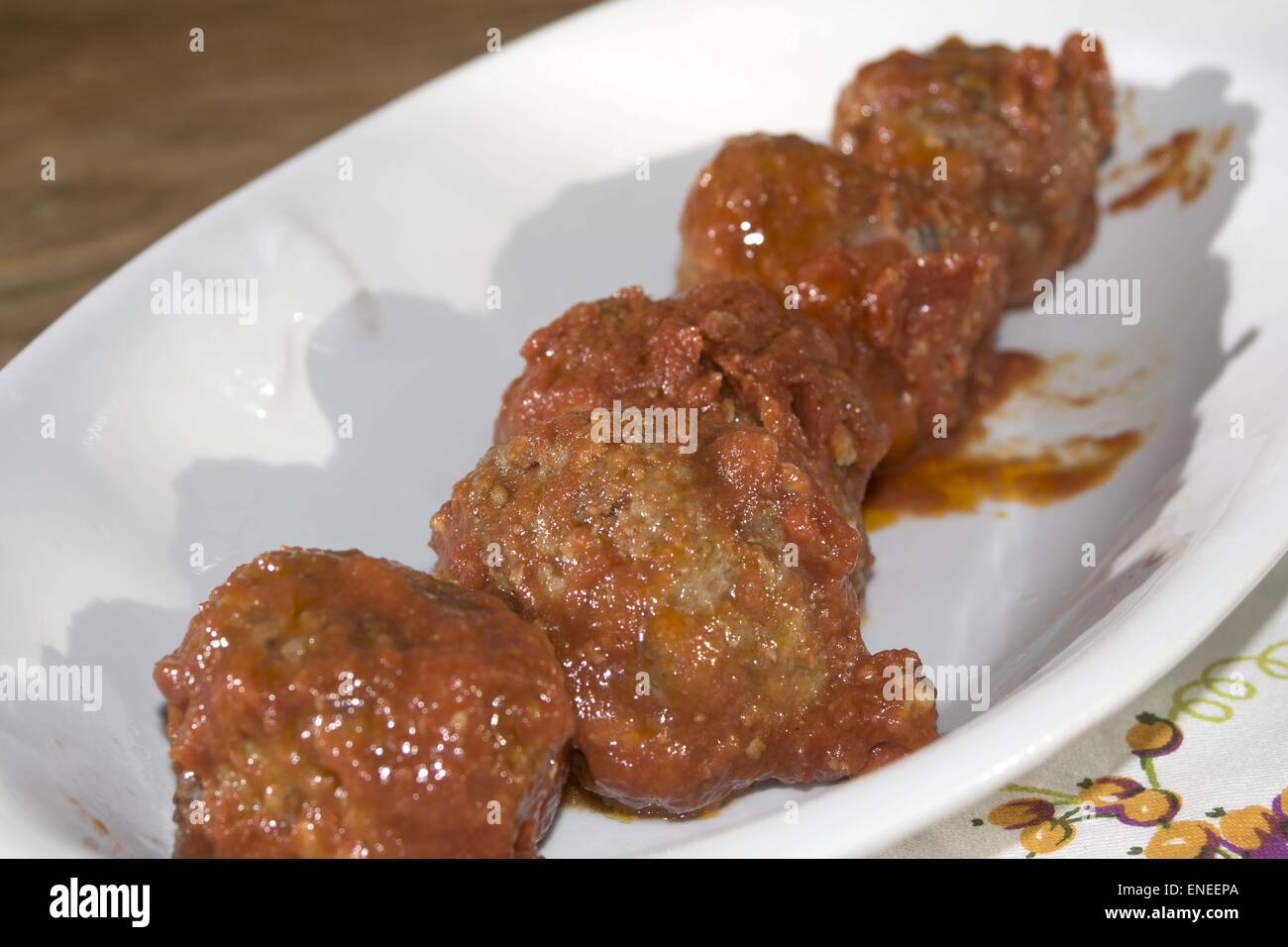 meatballs in tomato sauce Stock Photo Alamy