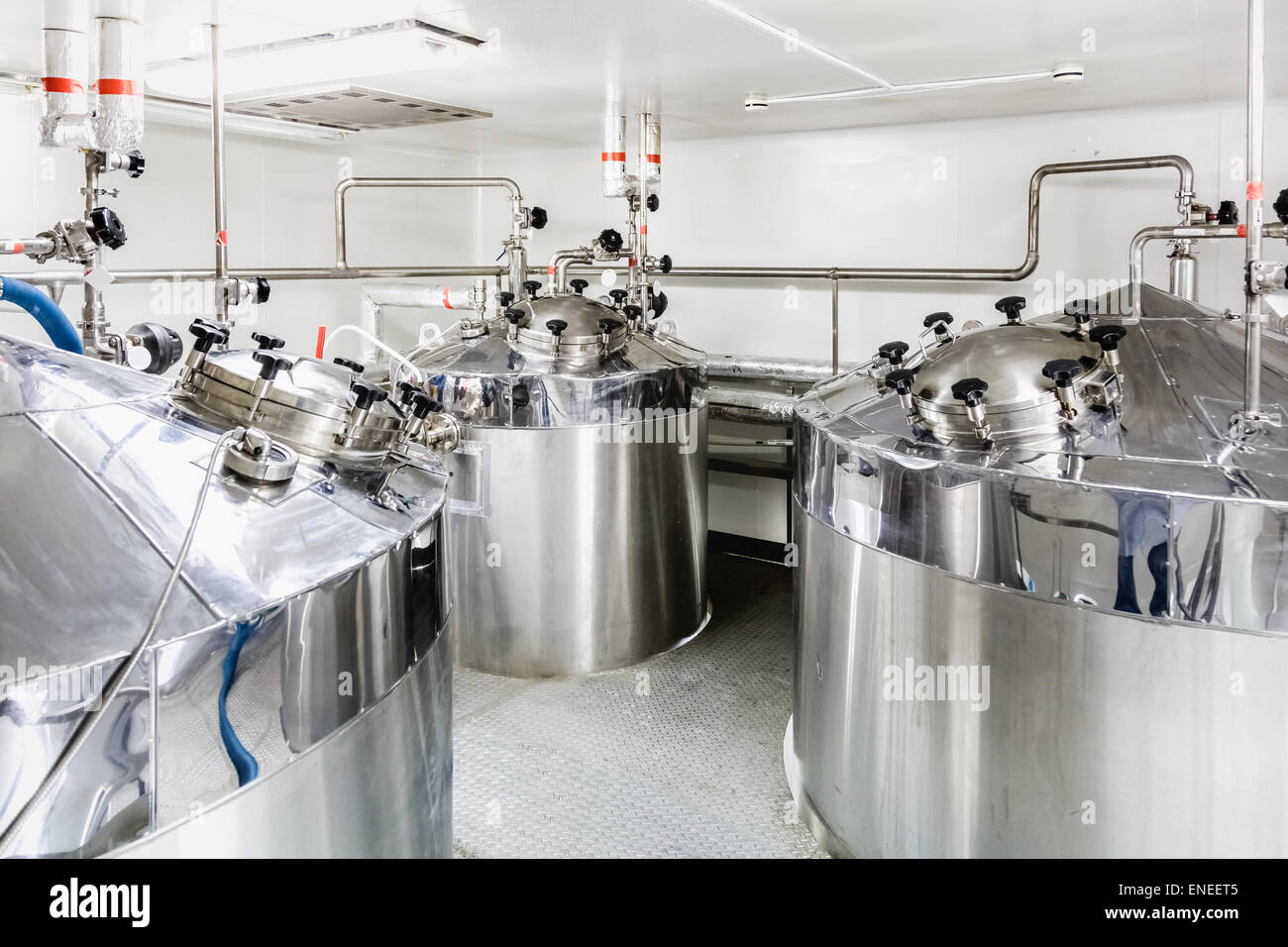 Water boiler or tank on pharmaceutical industry or chemical plant Stock