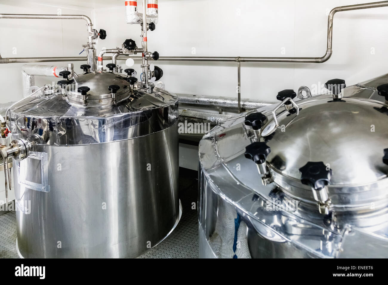 Water boiler or tank on pharmaceutical industry or chemical plant Stock