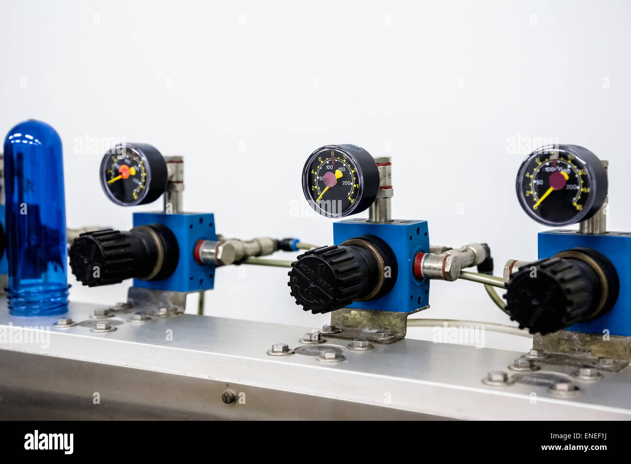 Manometers on pharmaceutical industry or chemical plant Stock Photo Alamy