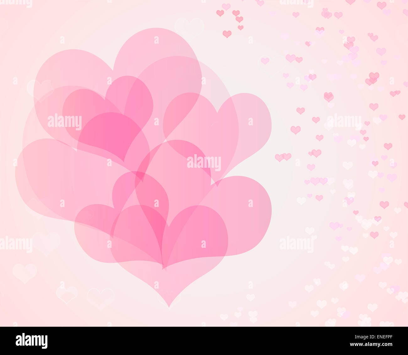 heart of valentine on soft background Stock Photo