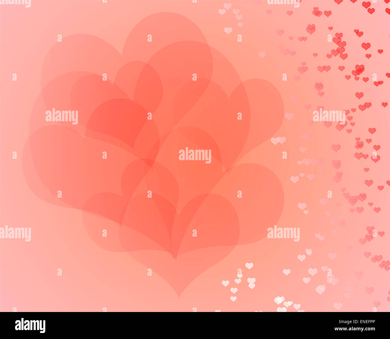 heart of valentine on soft background Stock Photo