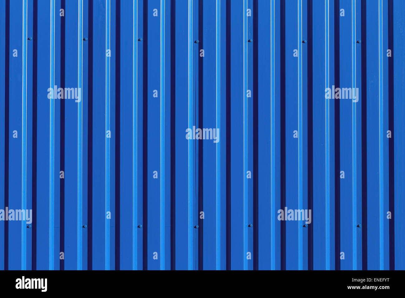 Blue metal siding wall texture background Stock Photo