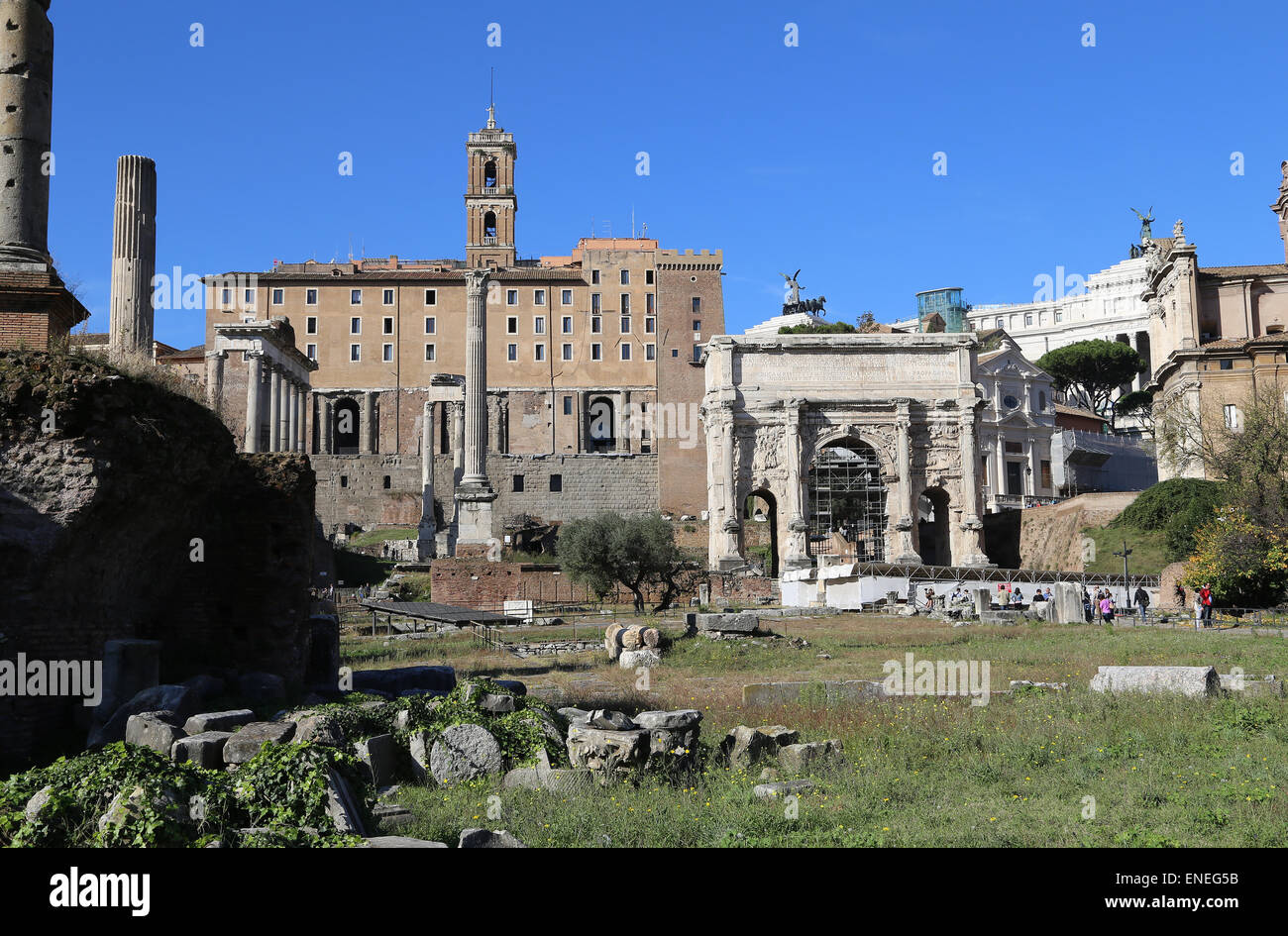 Italy. Rome. Roman Forum. View. Stock Photo