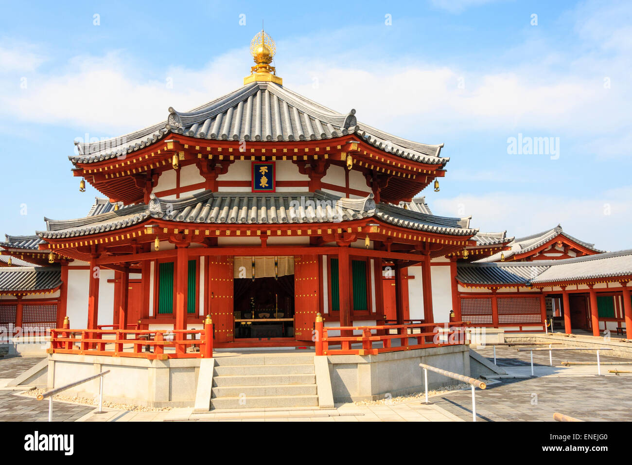The Genjosanzoin's Octagonal Hall at the Yakushiji temple in Nara