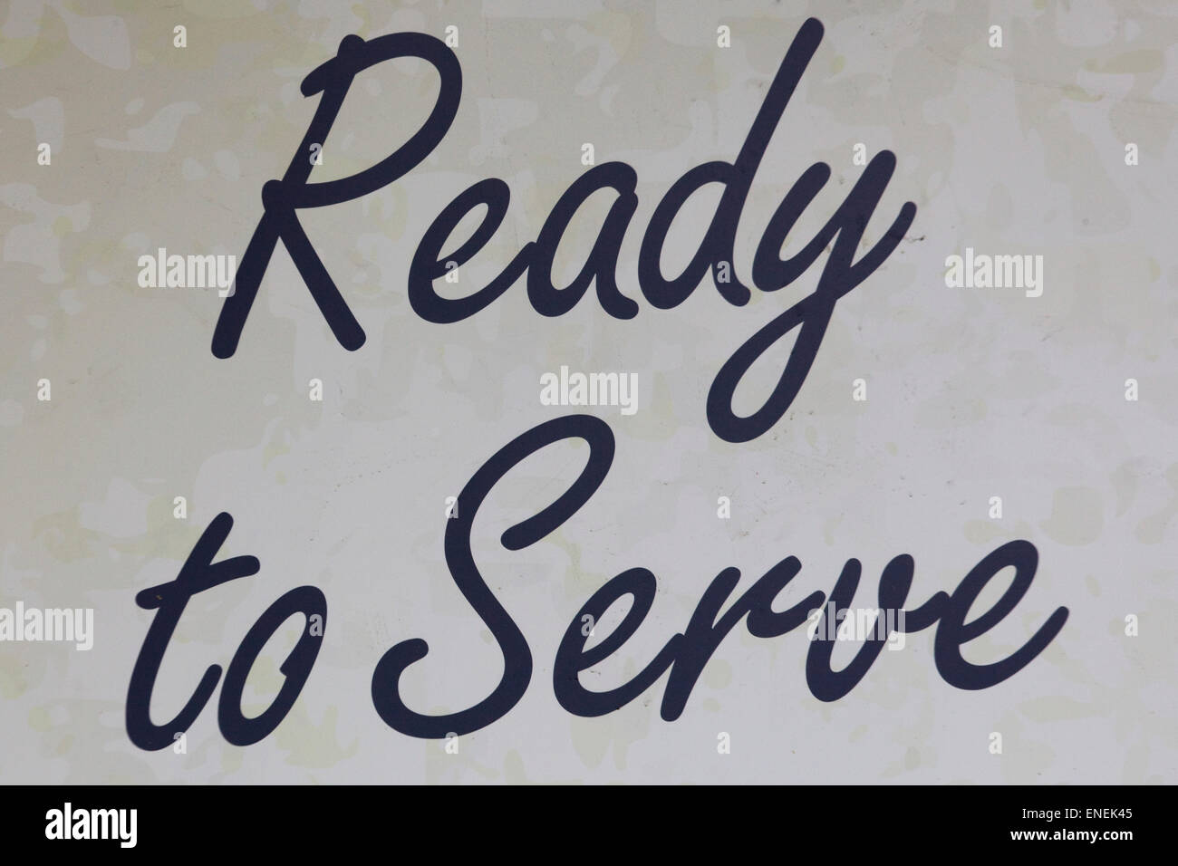 Ready to serve hires stock photography and images Alamy