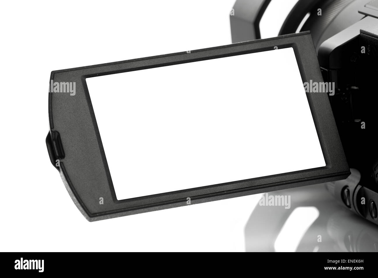 Blank White Display of Handycam Camcorder as Copy Space for your Image Stock Photo
