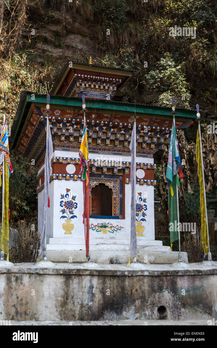 Architectural details, Trongsa Dzong, Trongsa, Central Bhutan, Asia Stock Photo