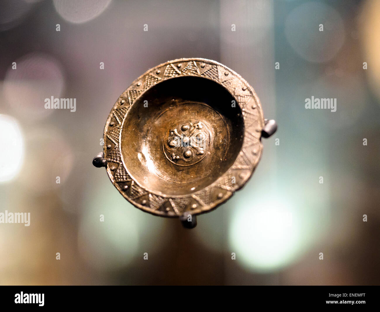 Small finds 1300s - 1500s Archaeologist on thames-side excavations, and metal detectorists on the thames foreshore, have found thousands of small metal objects including toys, official lead seals from cloth, badges and jewelry. Museum of London, England Stock Photo