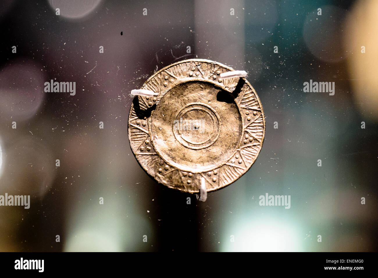 Small finds 1300s - 1500s Archaeologist on thames-side excavations, and metal detectorists on the thames foreshore, have found thousands of small metal objects including toys, official lead seals from cloth, badges and jewelry. Museum of London, England Stock Photo