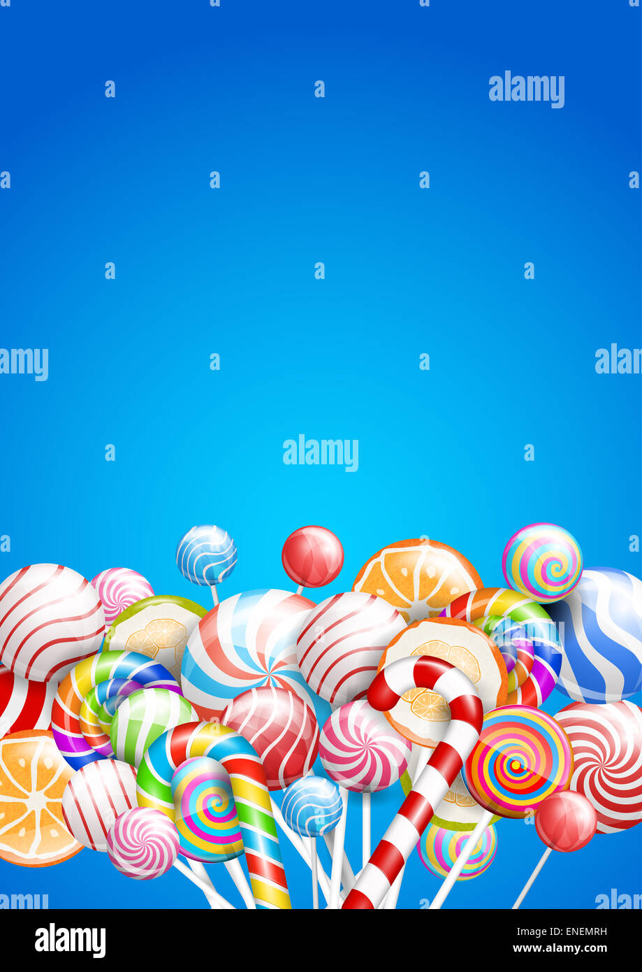 Lollipops background Stock Photo