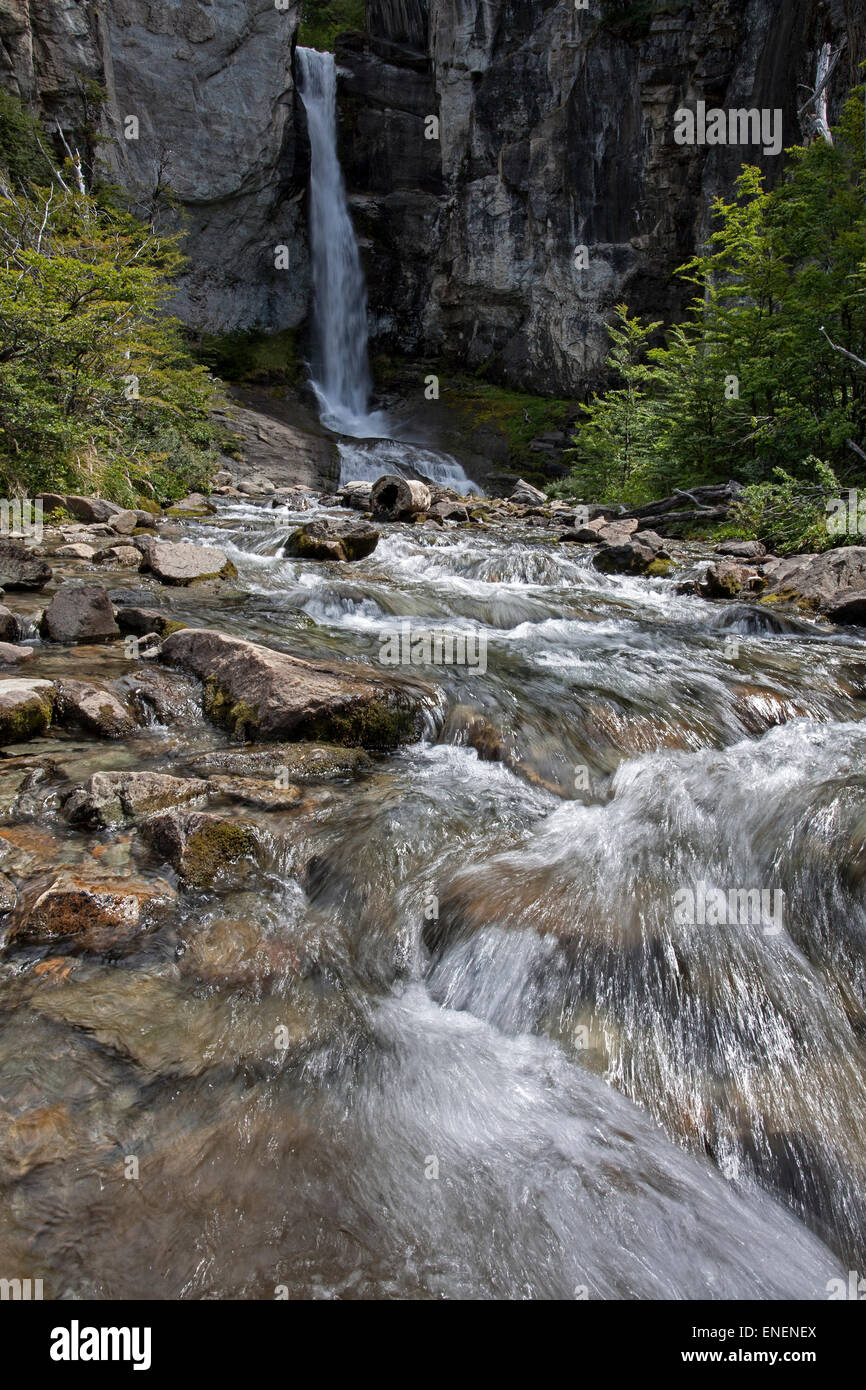 Chorrillo del Salto waterfall. El Chaltén. Patagonia. Argentina Stock Photo