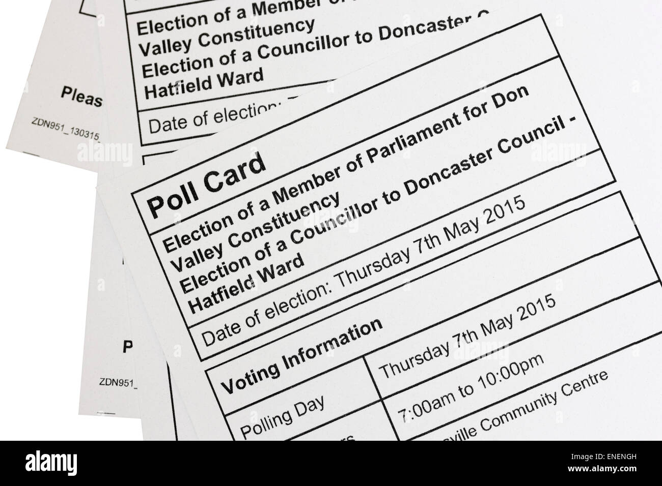 Polling Cards Stock Photo