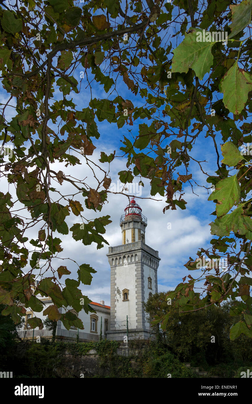 Cabo Higuer lighthouse. Hondarribia. Navarra. Vasque country. Spain Stock Photo