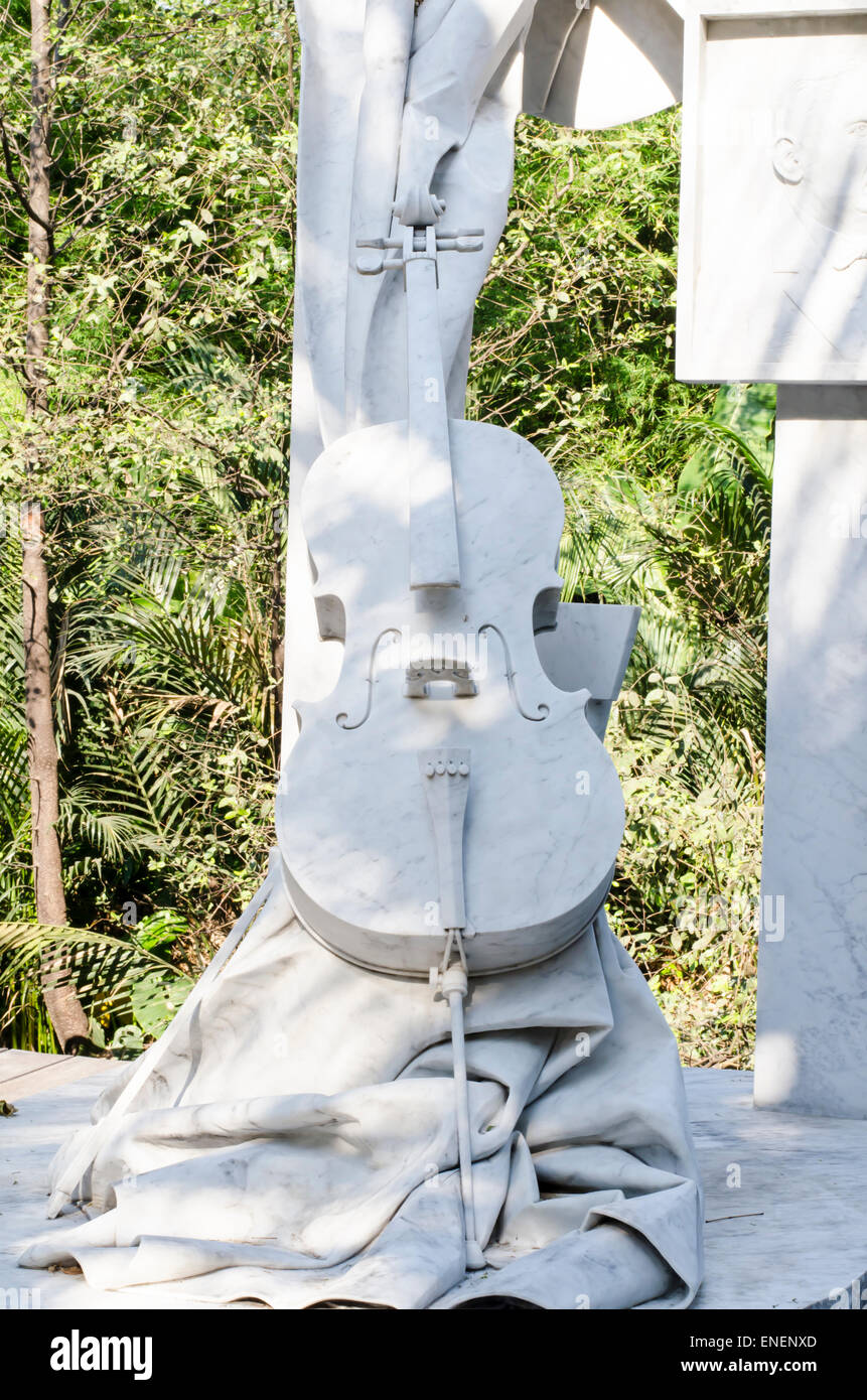Statue cello make by Marble Stock Photo