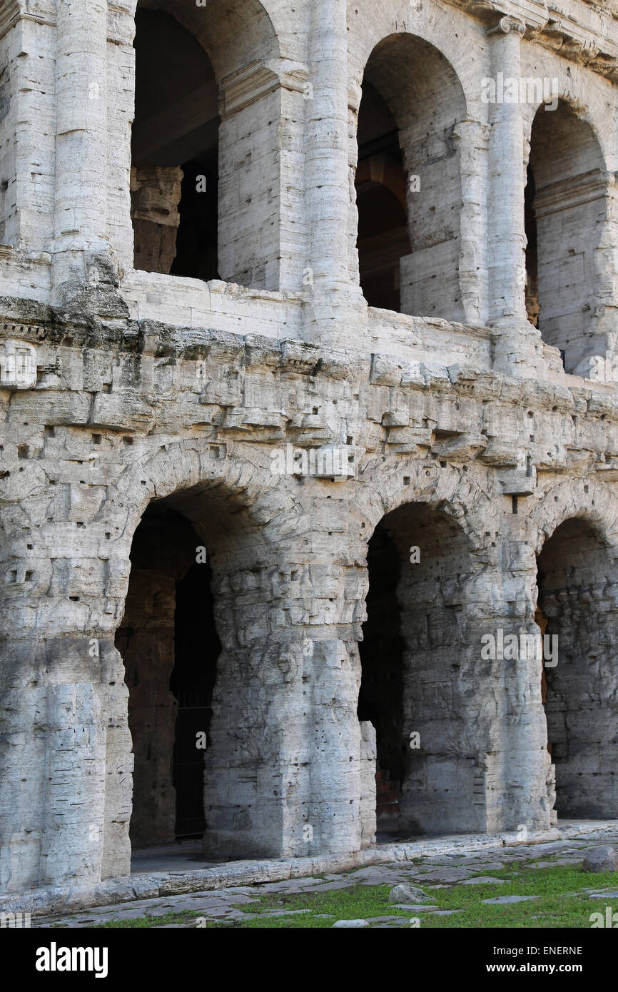 Italy. Rome. Theater of Marcellus. Roman Republic. 13 BC. Stock Photo