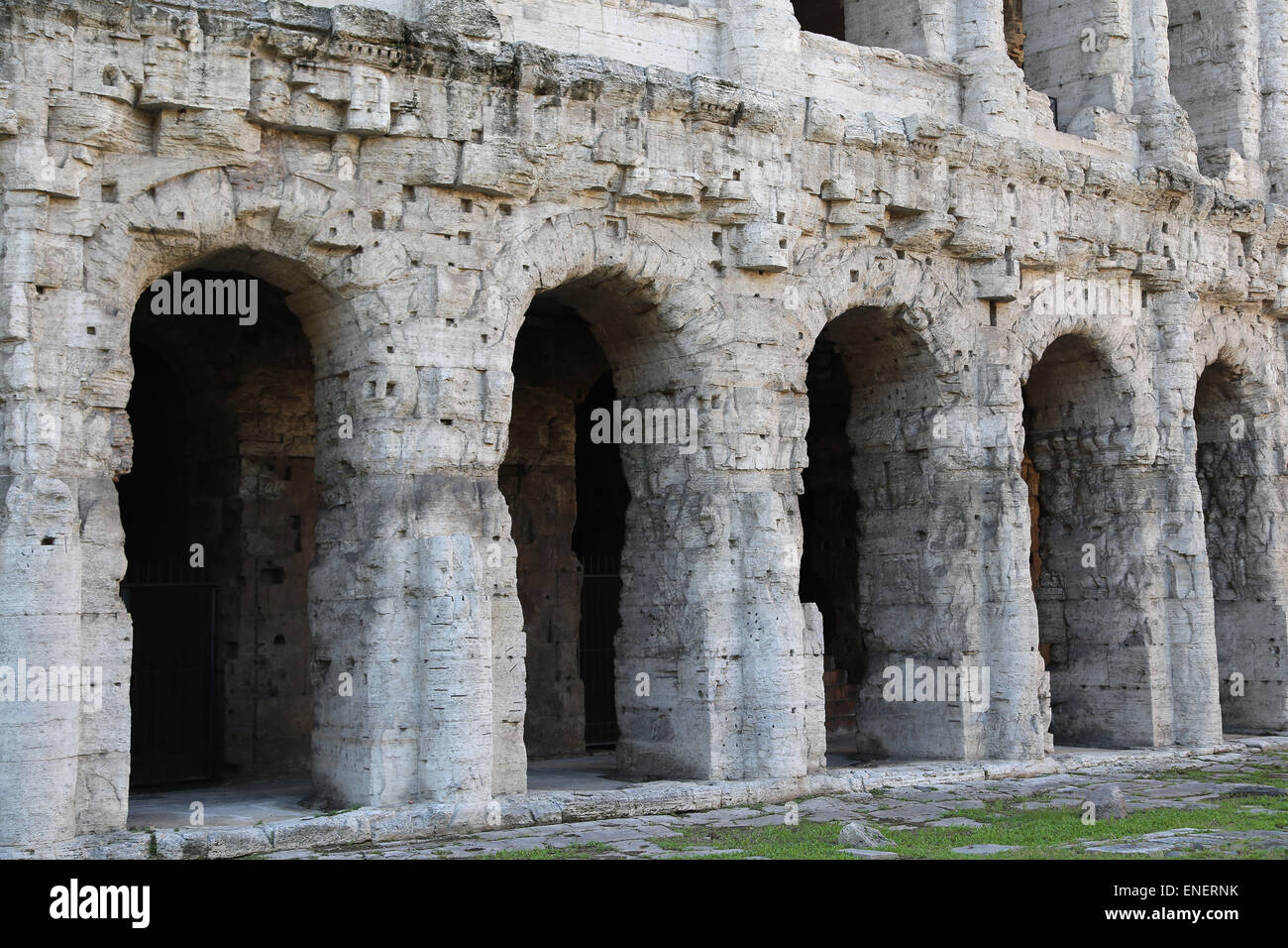 Italy. Rome. Theater of Marcellus. Roman Republic. 13 BC. Stock Photo
